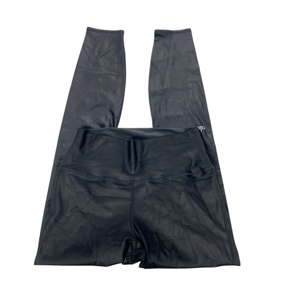 ALO High-Waist SHINY Leggings Large Black - Picture 7 of 11